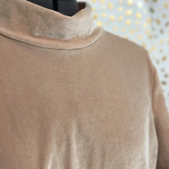 Madewell Women’s Velvety Mock-neck Top in Peach Pink - Picture 6 of 8